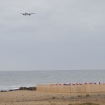 Landeanflug über dem Strand